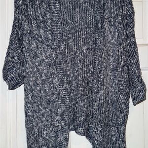 Canyon River Blues Blue and White Cable Knit Cardigan